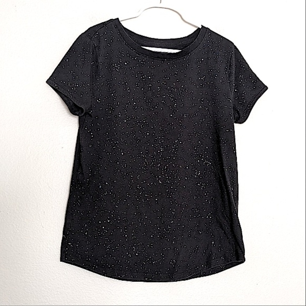 Cat & Jack Foil Glitter Print Tee Girls size Large